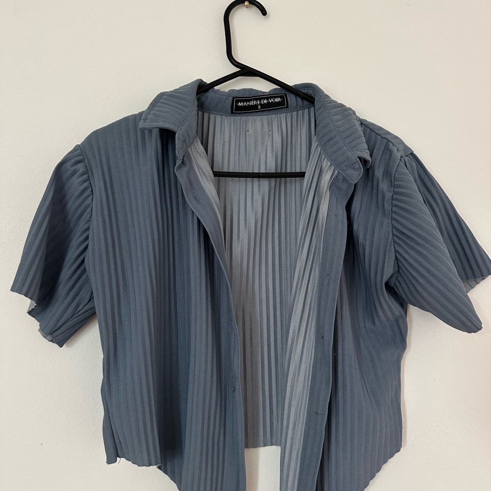 Maniere De Voir Blue Pleated Women's set